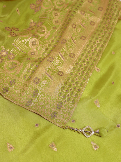 Dhiyona SO Women's Women Ethnic Motifs Regular Mirror Work Kurta with Palazzos & Dupatta