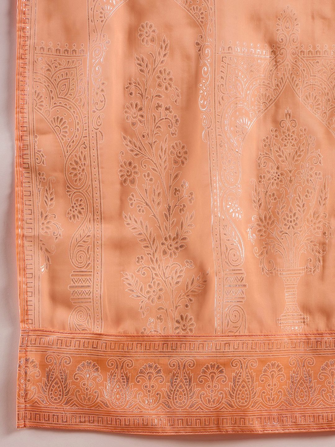 Ethnic Motifs Printed Straight Liva Kurta with Trousers & Dupatta