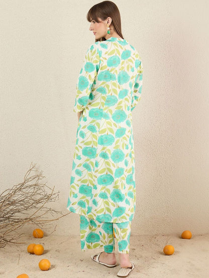 Women Floral Printed Regular Kurta with Palazzos