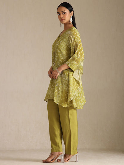 Dhiyona SO Women's Women Paisely Printed Regular Sequinned Kurta with Trousers