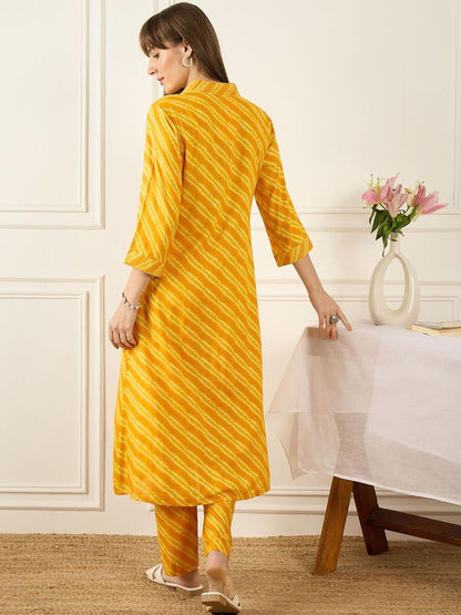 Floral Printed Thread Work Pure Cotton Kurta With Palazzos