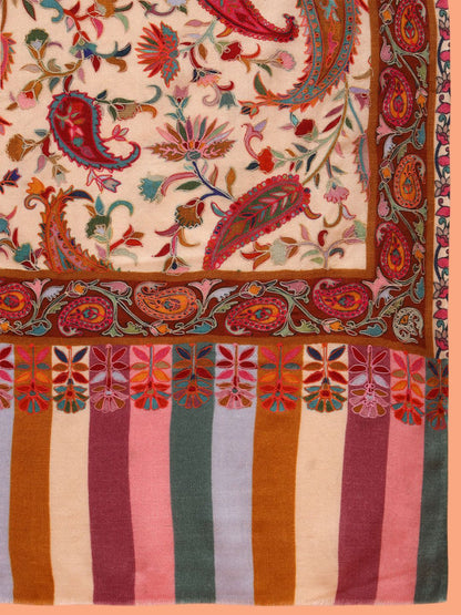 Dhiyona PA Paisley Embroidered Naqqashi Pure Wool Kalamkari Shawl