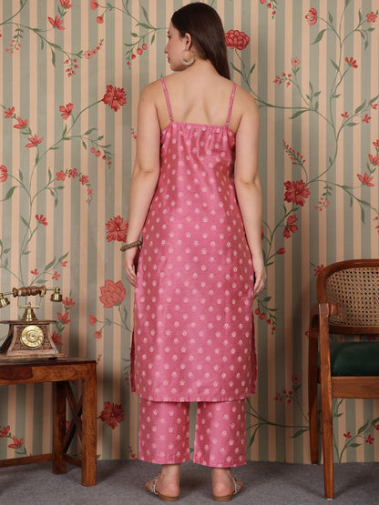 Dhiyona OD  Floral Printed Regular Kurta with Trousers