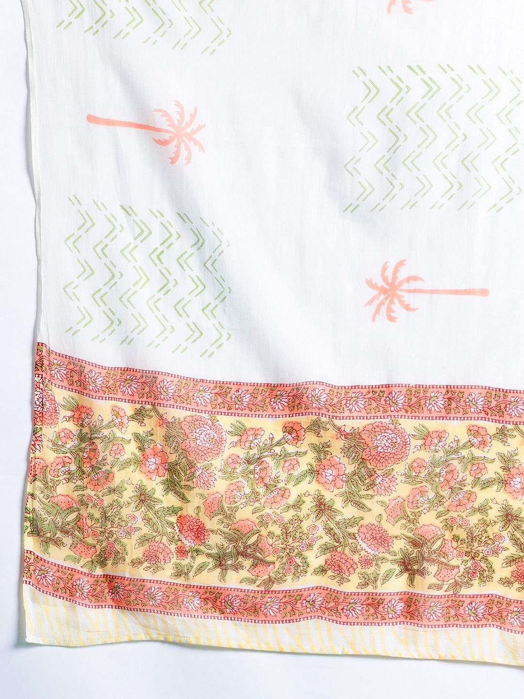 Dhiyona IE Floral Printed Pure Cotton Kurta with Salwar & With Dupatta