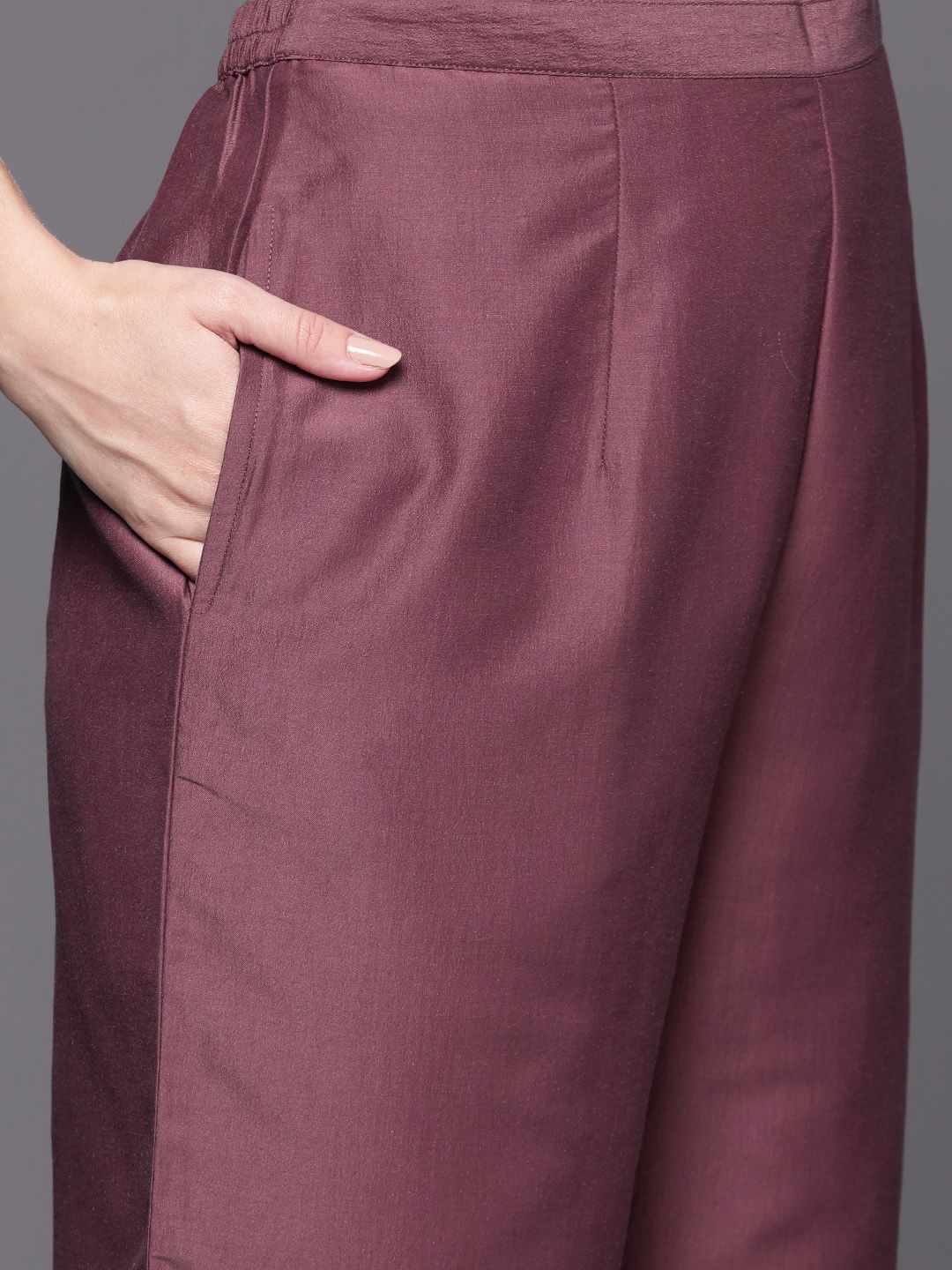 Embroidered Regular Sequinned Kurta with Trousers & Dupatta