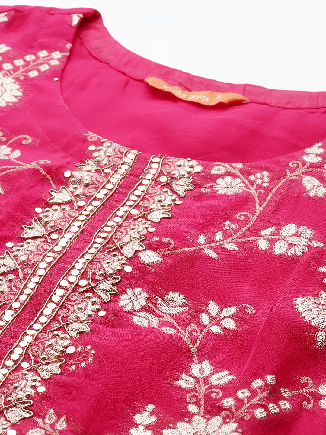 Dhiyona IE Women Floral Embroidered Kurta With Trousers & Dupatta