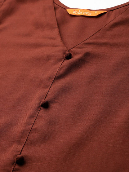 Solid Regular Kurta with Trousers & Dupatta