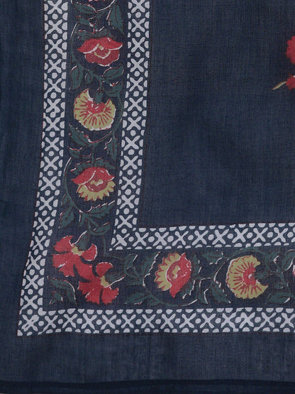 Floral Printed Kurta with Trousers & With Dupatta