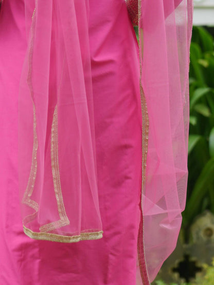 Dhiyona IE Women Embroidered Regular Kurta with Trousers & With Dupatta