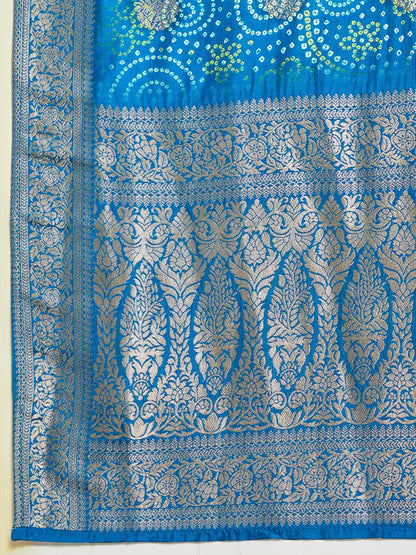 Dhiyona SO Women's Ethnic Motifs Embroidered Sequinned Chanderi Silk Kurta With Trousers & Dupatta