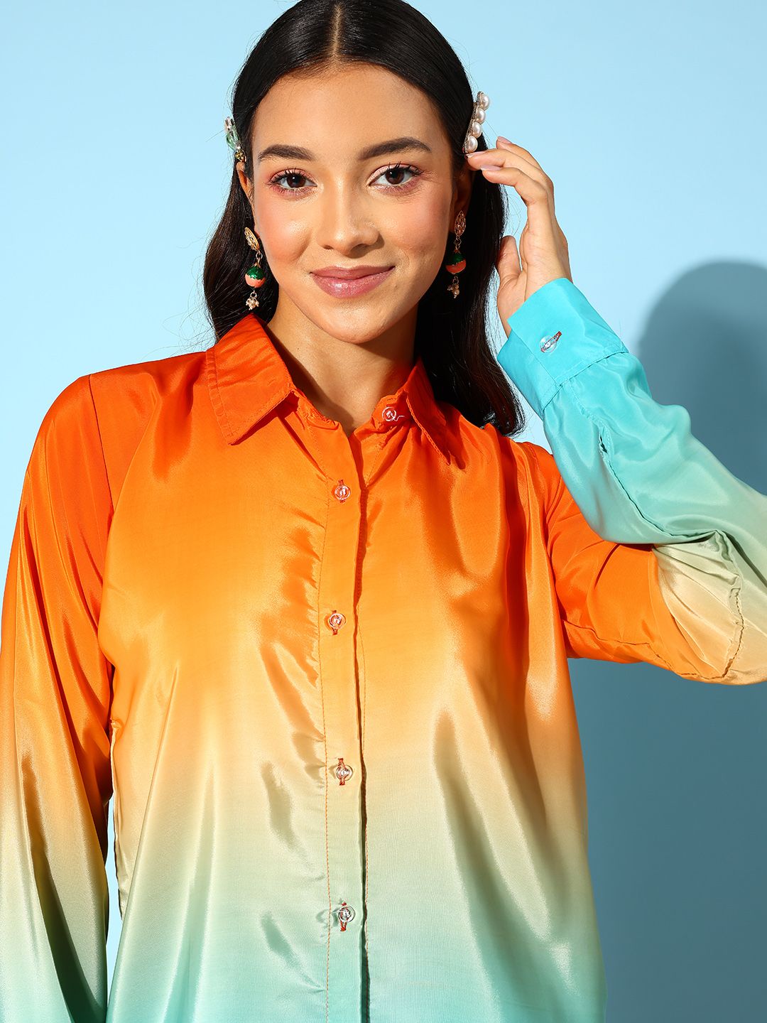 Dhiyona IE Women Ombre Dyed Co-Ords Set