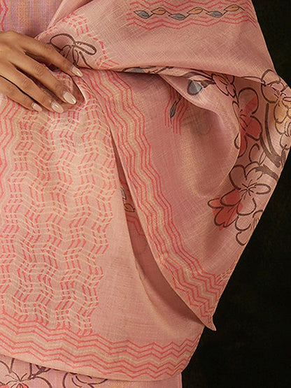 Women Floral Printed Regular Kurta with Trousers & With Dupatta