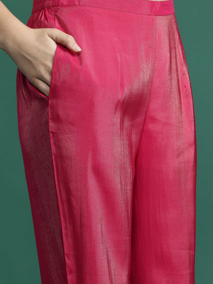 Ethnic Motifs Embroidered Kurta with Trousers & With Dupatta