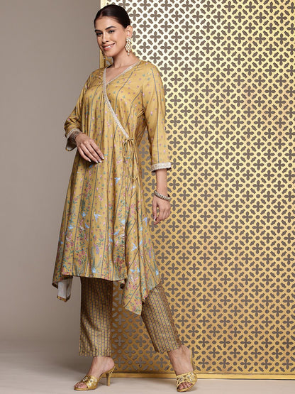 Dhiyona PD Women Women Floral Printed Angrakha Jashn Kurta Set