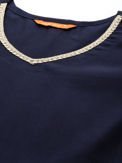 Women Empire Sequinned Kurta with Trousers & With Dupatta