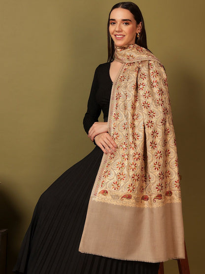 Dhiyona PA Kashish Floral Embroidered Woolen Shawl