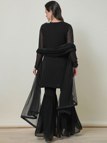 Dhiyona SO Women's Georgette Suit Set With Beads