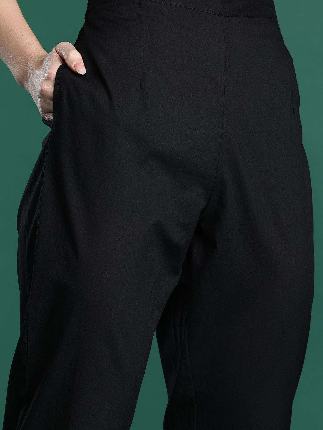 Ethnic Motifs Printed Pure Cotton Kurta with Trousers & Dupatta