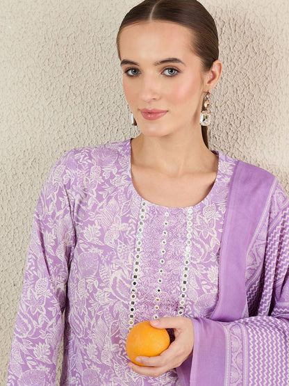 Women Floral Printed Kurta with Trousers & Dupatta