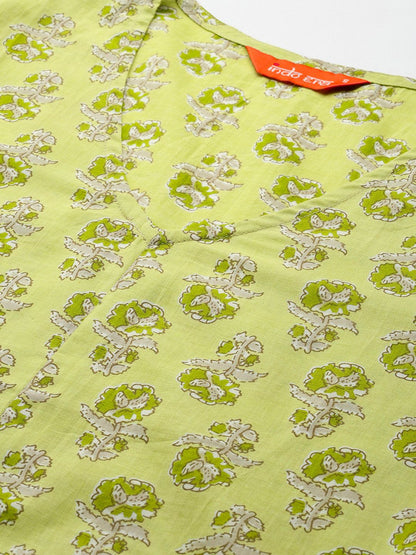 Dhiyona IE Women Floral Printed Pure Cotton Kurta