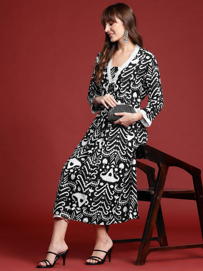 Dhiyona IE Printed A-Line Kurta