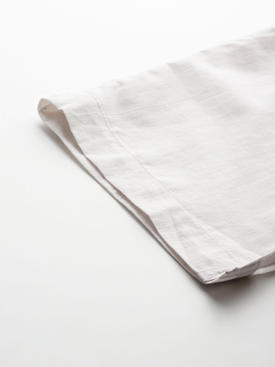 Floral Printed Pleated Pure Cotton A-Line Kurta with Trousers