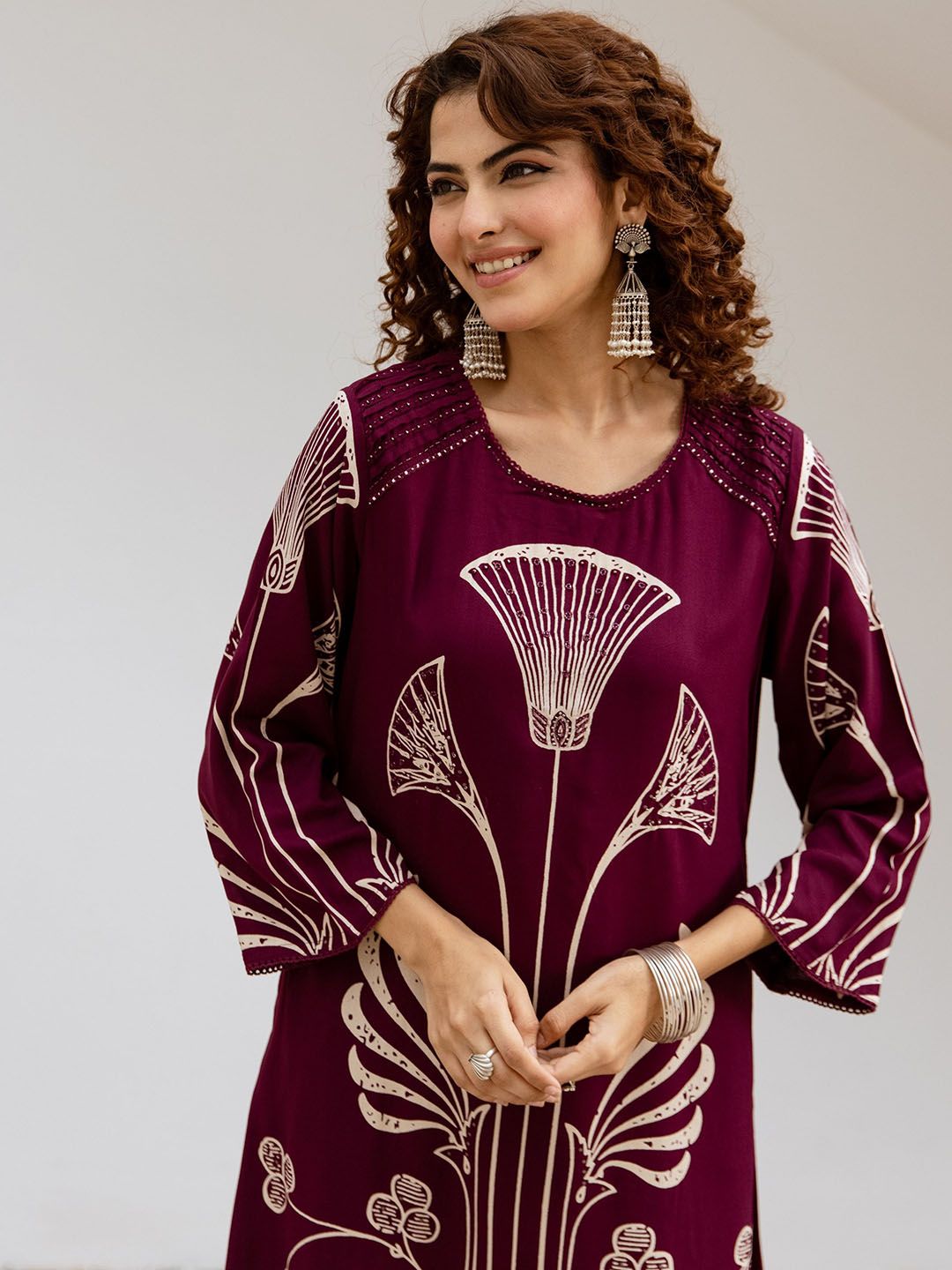Dhiyona SN Women's Printed Straight Kurta & Palazzo