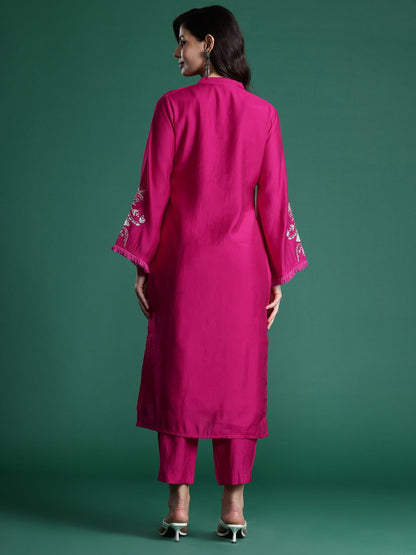 Dhiyona IE Embroidered Panelled Kurta with Trousers