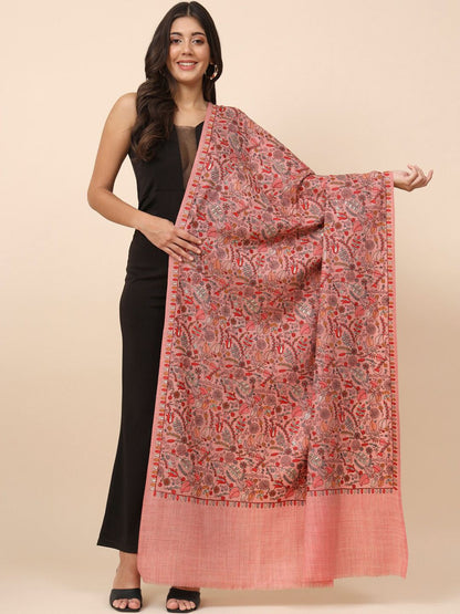 Dhiyona PA Ethnic Motifs Embroidered Woollen Shawl