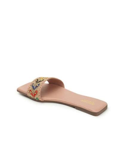 Dhiyona AK Embellished Open Toe Flats