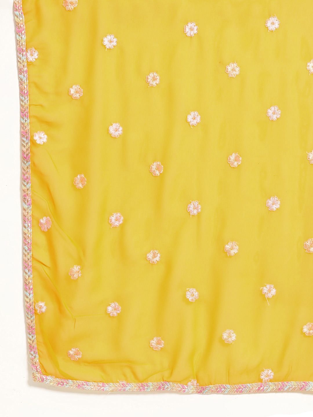 Dhiyona PD Women Women Floral Embroidered Sequined Jashn Kurta With Sharara & Dupatta