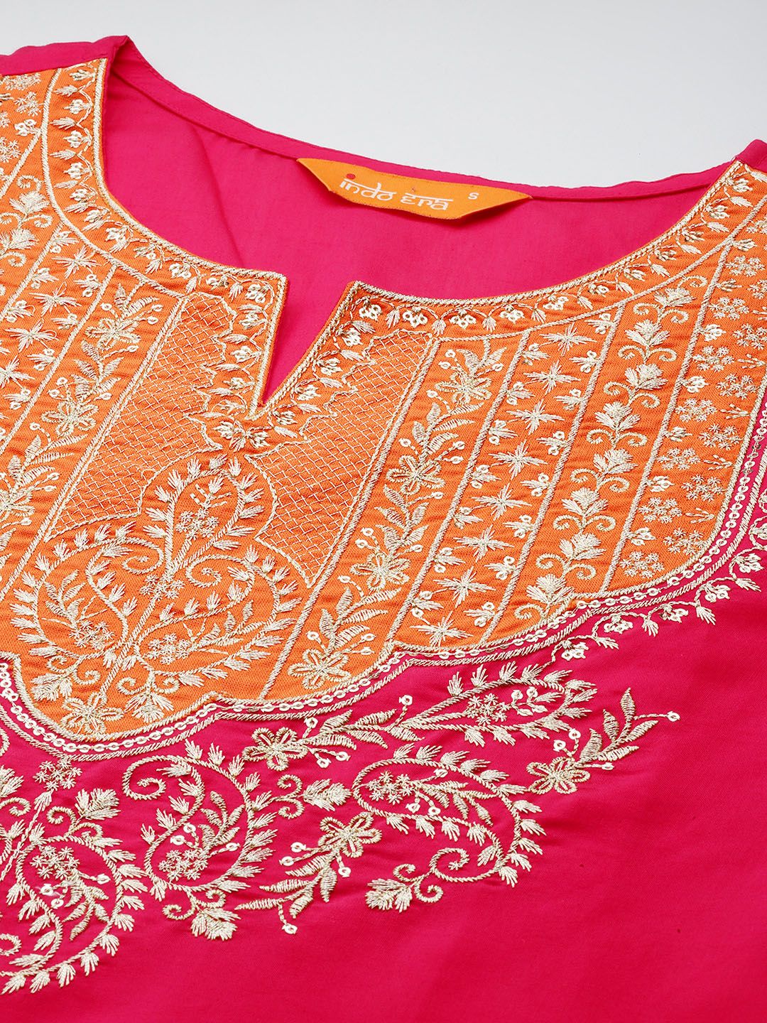 Ethnic Motifs Embroidered Regular Kurta with Trousers