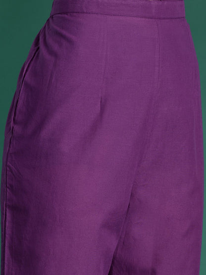 Bandhani Printed Sequinned Pure Cotton Kurta With Trousers & Dupatta