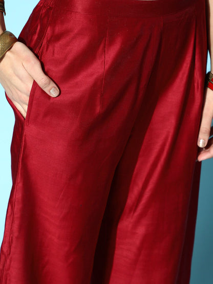 Dhiyona IE Shoulder straps Self Design Kurta with Trousers & Dupatta