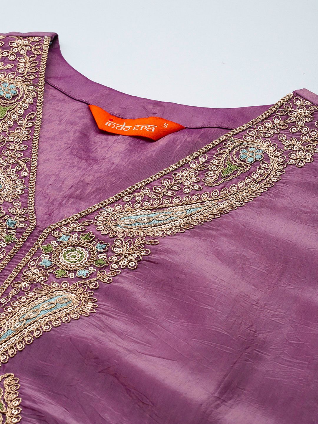 Dhiyona IE Floral Embroidered Kurta with Trousers & Dupatta