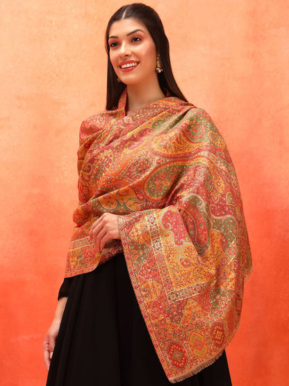 Dhiyona PA Paisley Woven Design Zarveen Zari Kaani Shawl
