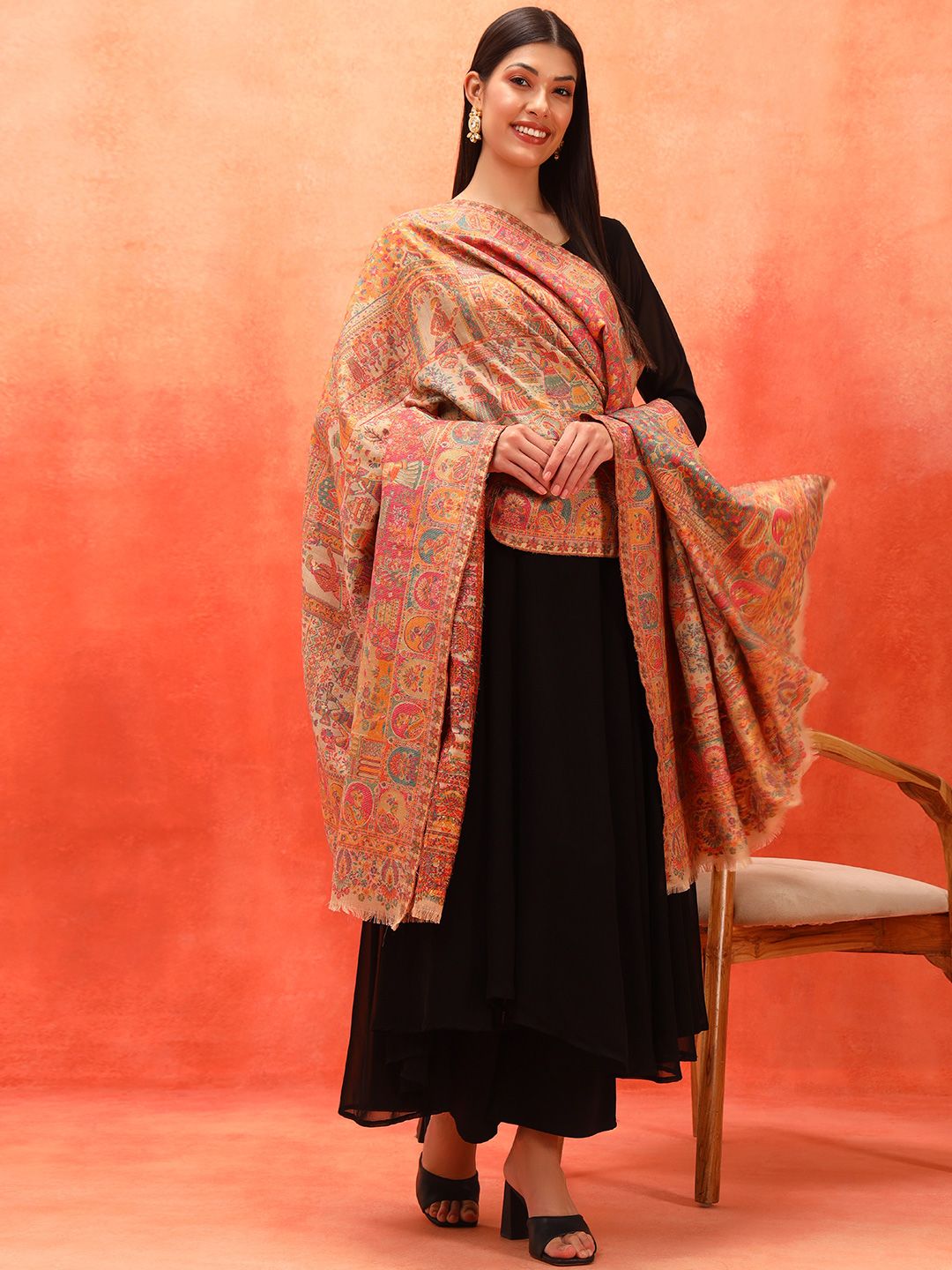 Dhiyona PA Floral Woven Design Shawl