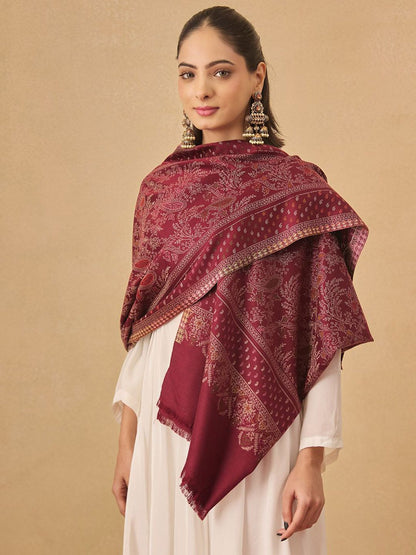 Dhiyona PA Floral Printed Woollen Acrylic Shawl