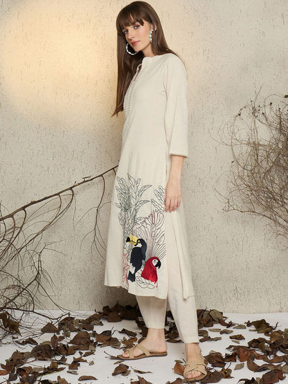 Women Ethnic Motifs Embroidered Pure Cotton Kurta with Palazzo
