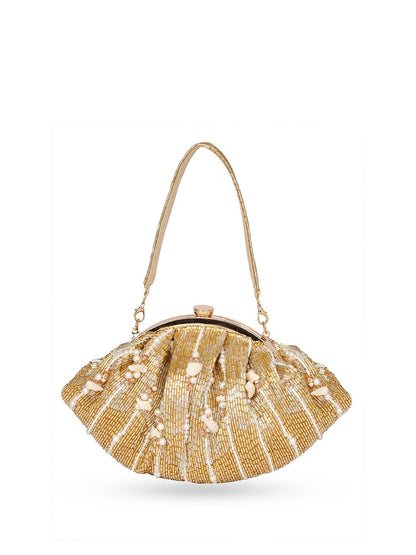 Dhiyona NR Embroidered Half Moon Clutch