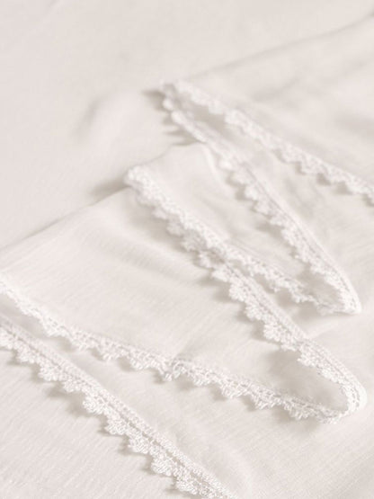 Dhiyona SO Women's Geometric Self Design Keyhole Neck Straight Kurta With Trousers & Dupatta