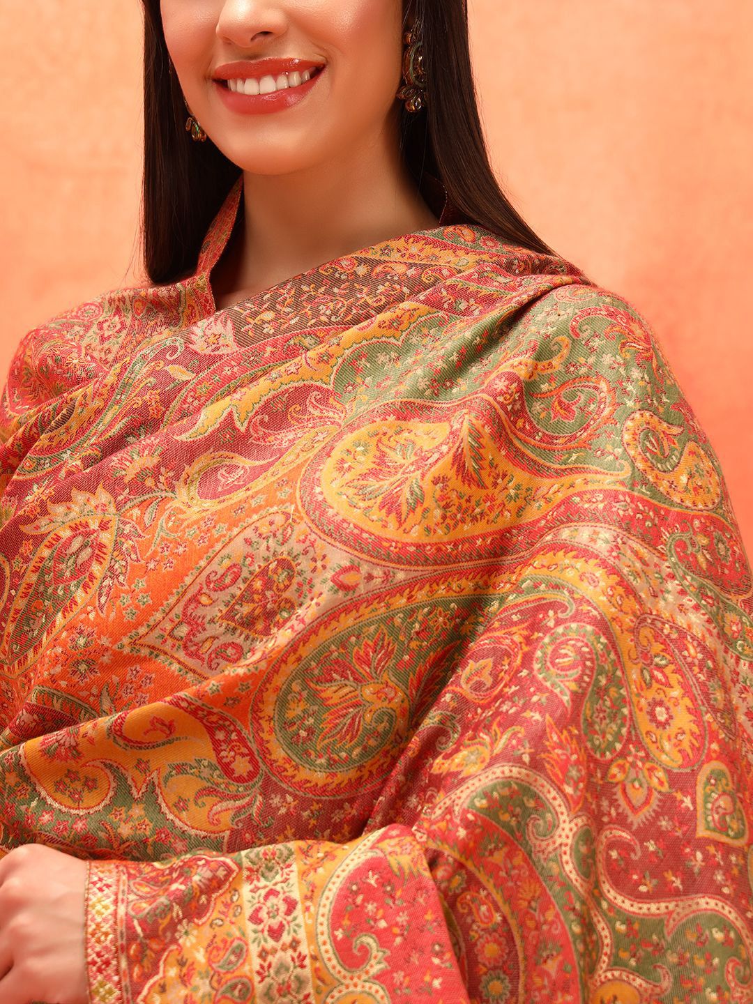 Dhiyona PA Paisley Woven Design Zarveen Zari Kaani Shawl