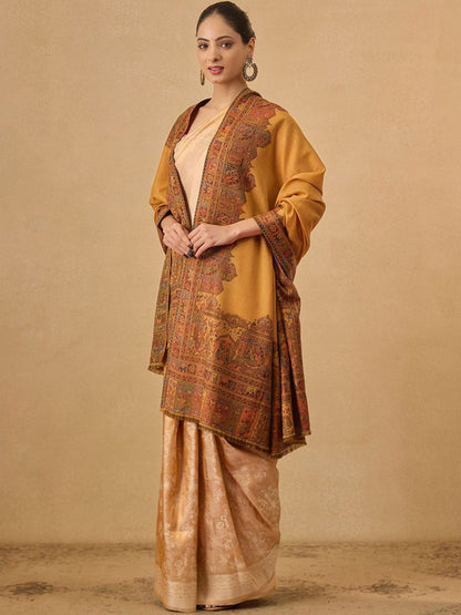 Dhiyona PA Tribal Woven Design Woolen Shawl