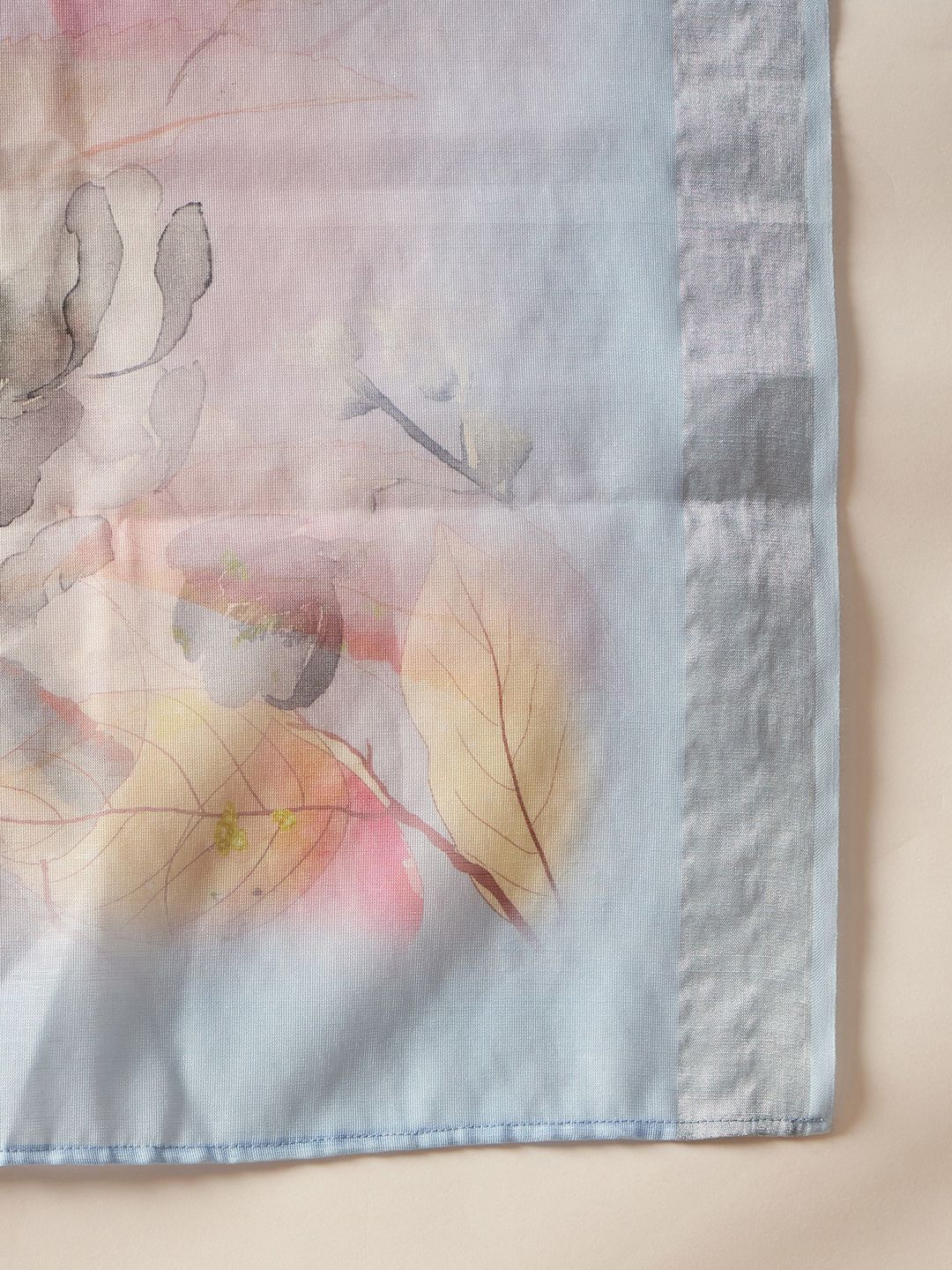 Floral Yoke Design Straight Thread Work Pure Cotton Kurta with Trousers & Dupatta