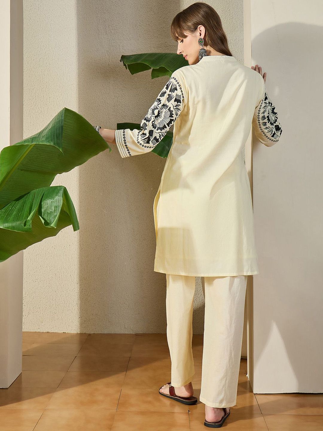 Dhiyona IE Embroidered Pure Cotton Tunic With Trouser