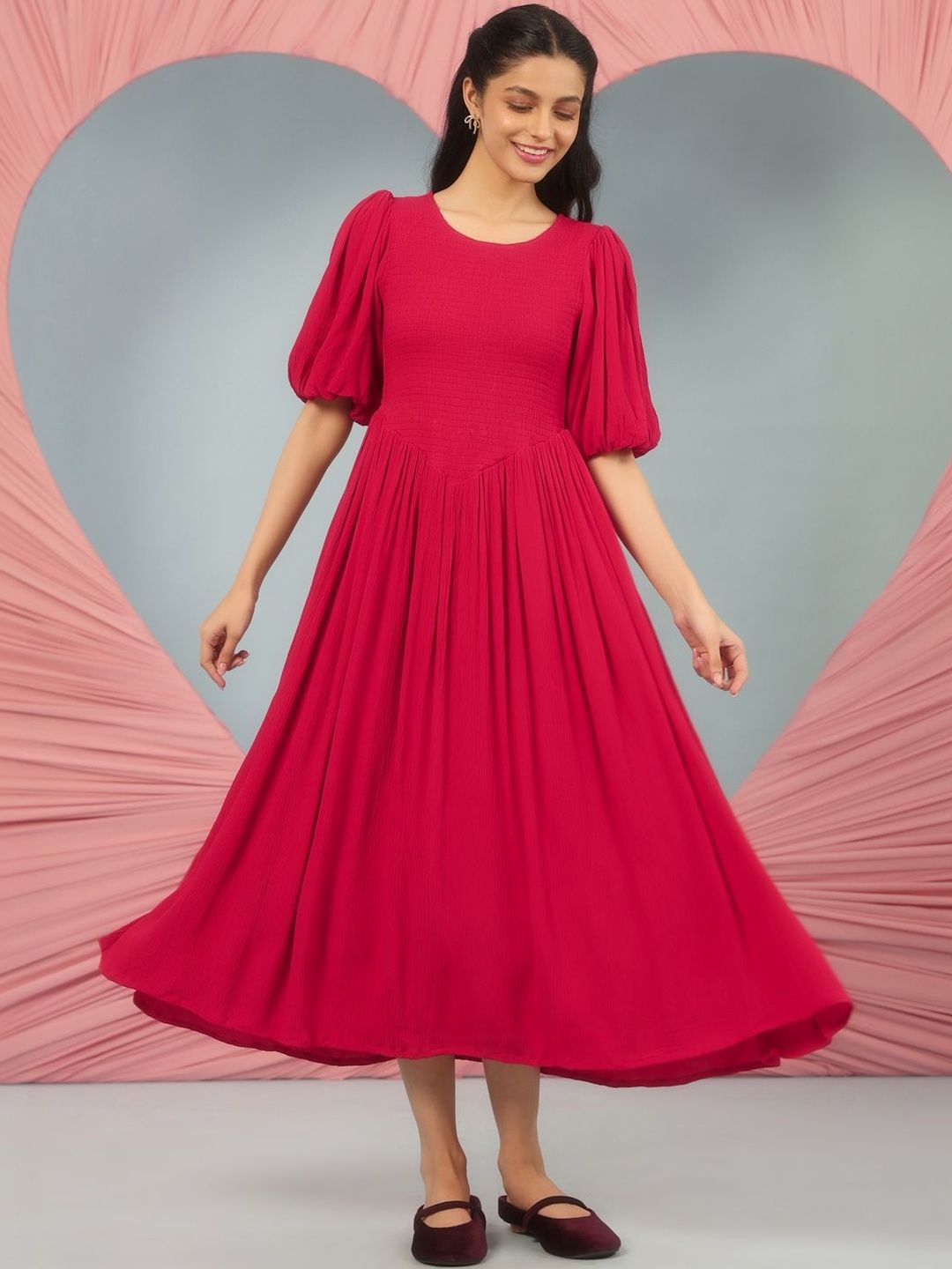 Dhiyona AY Women's Fit & Flared Maxi Ethnic Dresses