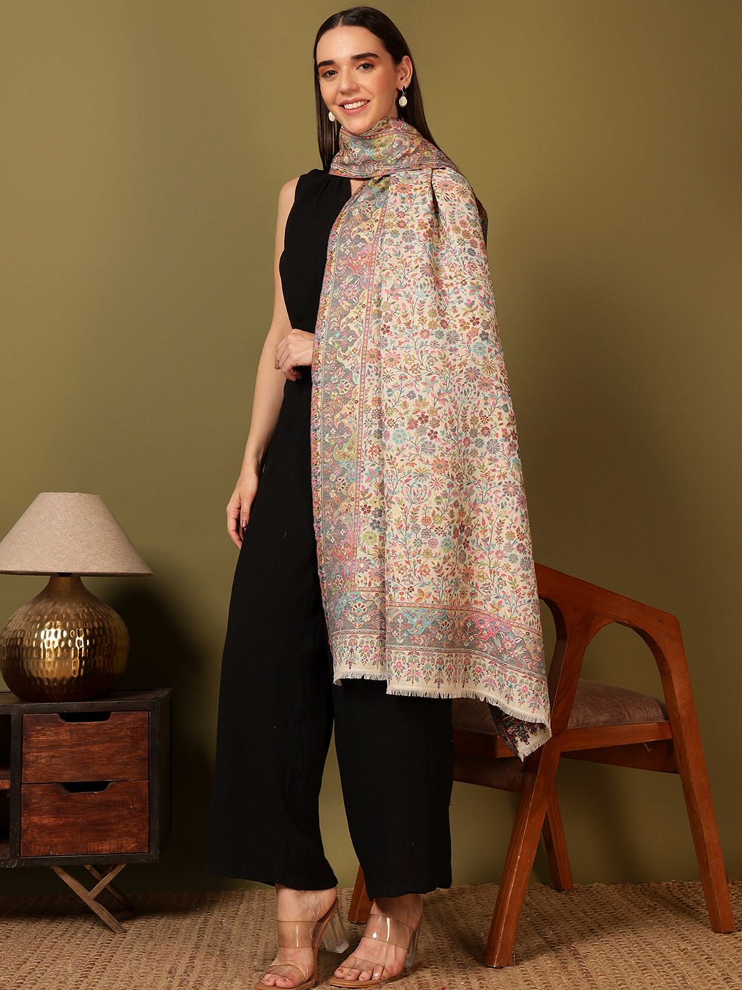 Dhiyona PA Floral Woven Design Shawl