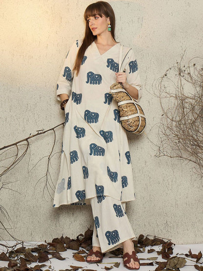 Women Ethnic Motifs Printed Kurta with Palazzo