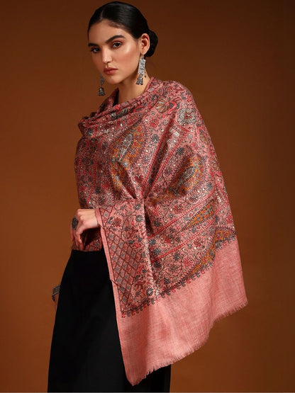 Dhiyona PA Women Ethnic Motifs Embroidered Shawl
