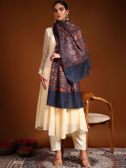 Dhiyona PA Women Ethnic Motifs Embroidered Shawl